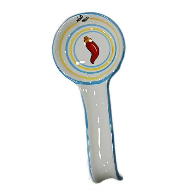 Spoon Rest Modern Line ladle rest. Hand painted Vietri ceramic