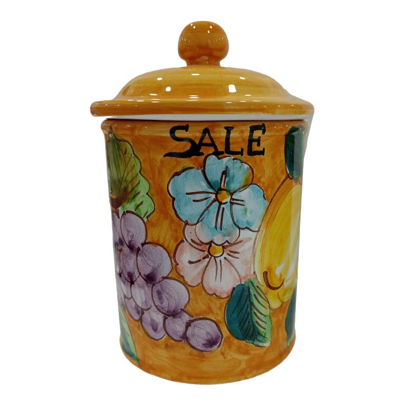 Barattolo Personalizzabile Porta Spezie linea Frutta. Ceramica di Vietri dipinta a mano.