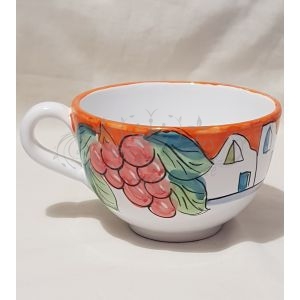 Tazza da latte - Decoro Limoni - CERAMICA VIETRESE - Eccellenza