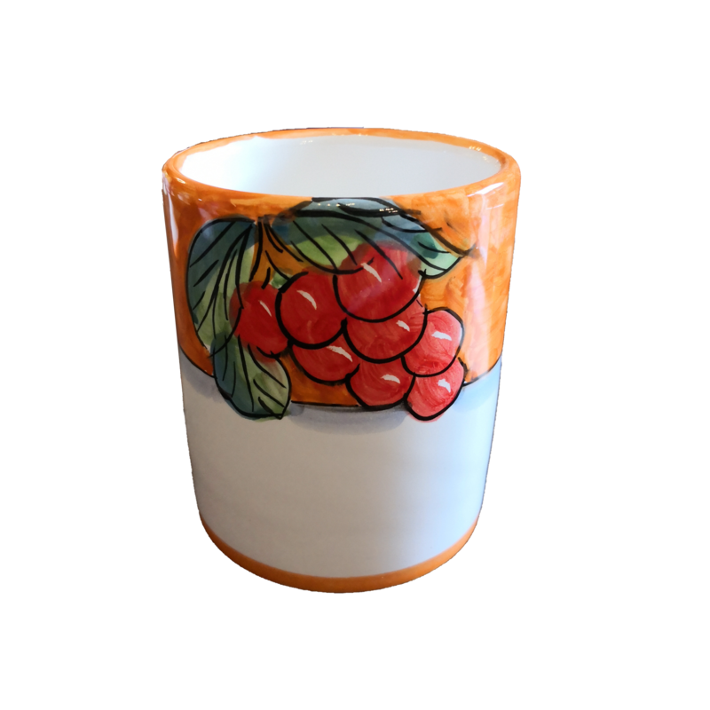 glass Fruit Line orange, handpainted Vietri ceramic.