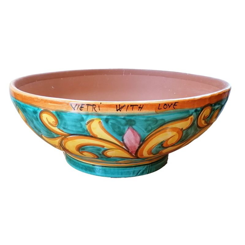 Bowl jarrón Baroque Line Ceramic de Vietri pintado a mano.