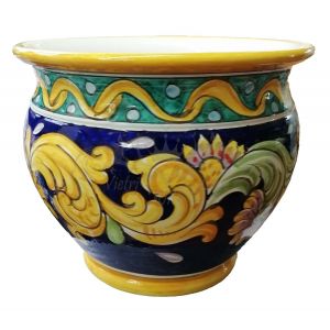 Cachepot Porta Vaso in Ceramica di Vietri Fiorato